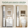 SoBuy BZR34-II-W Armario Estrecho con 2 Puertas y 1 cajón Blanco 20x20x180cm