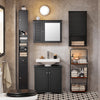 SoBuy BZR34-SCH Mueble Columna de Baño con 2 Puertas y 1 cajón Negro
