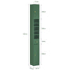 SoBuy BZR34-II-SY Mueble Columna de Baño con 5 Estantes Verde