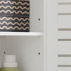 SoBuy BZR41-WMueble Auxiliar para Baño con 2 Estantes y 2 Puertas Blanco