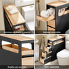 Preventa-SoBuy BZR54-II-SCH Mueble de Baño Estrecho con 1 Bandeja Extraíble y 3 Cajones Negro