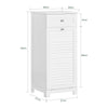 SoBuy BZR73-W Mueble para Ropa Sucia con 1 Cesto y 1 Cajón Blanco