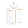 SoBuy BZR78-W Armario para Debajo del Lavabo 2 Puertas y 2 Estantes Blanco
