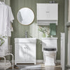 SoBuy BZR18-W Armario Lavabo con 2 Estantes Blanco