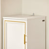 SoBuy BZR87-W Armario Alto de Baño con 1 Puerta 2 estantes y 1 cesto