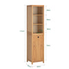 SoBuy BZR95-N Mueble Columna de Baño con 1 Cesto para Ropa Sucia y 3 Estantes