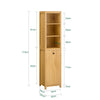 SoBuy BZR95-SN Mueble Columna de Baño con 3 Estantes y 1 cesto