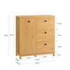 SoBuy BZR97-SN Armario de Baño con 1 Cesto y 3 Cajones Madera Natural