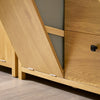 SoBuy BZR97-SN Armario de Baño con 1 Cesto y 3 Cajones Madera Natural