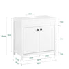 SoBuy BZR98-W Mueble para Debajo del Lavabo Blanco 60 x 35 x 60 cm