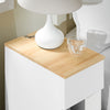 SoBuy FBT111-II-WN Mesa Auxiliar Mesita de Noche con 1 Cajón Blanco 40 x 25 x 60 cm