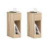 SoBuy FBT111-Nx2 Set de 2 Mesitas de Noche con 1 cajón Madera Natural