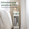 SoBuy FBT111-WNx2 Set de 2 Mesita de Noche con 1 cajón Blanco y Madera