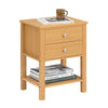 SoBuy FBT114-N Mesita de Noche con 2 Cajones y 1 Estante Abierto 45 x 35 x 60 cm