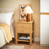 SoBuy FBT114-N Mesita de Noche con 2 Cajones y 1 Estante Abierto 45 x 35 x 60 cm