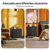 SoBuy FBT115-SCHx2 Set de 2 Mesitas de Noche con 2 cajones Negro