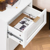 SoBuy FBT123-W Mesita de Noche con 2 cajones 40 x 40 x 47 cm