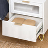 SoBuy FBT123-W Mesita de Noche con 2 cajones 40 x 40 x 47 cm
