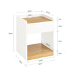SoBuy FBT128-WN Mesita de Noche Mesa Auxiliar con 1 cajón Blanco y Madera