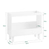 SoBuy FBT147-W Mesa de Sofa con 2 Estantes Abierto Blanco L60 x P25 x H50 cm
