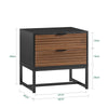 SoBuy FBT156-BR Mesita de noche Mesa Auxiliar con 2 Cajones Marrón 50 x 40 x 50 cm