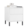 SoBuy FBT157-W Mesilla de Noche con 2 cajones Blanco 40 x 40 x 48 cm