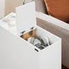 SoBuy FBT161-WN Mesa Auxiliar para sofá con Tapa Plegable y cajón Blanco L24xH60xD60 cm