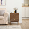 SoBuy FBT170-N Mesita de Noche Vintage con 2 Cajones Marrón 45×40×58 cm