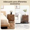 SoBuy FBT170-N Mesita de Noche Vintage con 2 Cajones Marrón 45×40×58 cm