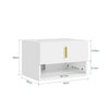 SoBuy FBT176-E-W Mesita de Noche Flotante con luz LED con Sensor Blanca