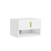 SoBuy FBT176-E-W Mesita de Noche Flotante con luz LED con Sensor Blanca