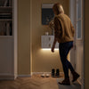 SoBuy FBT177-E-W Mesita de Noche Flotante con luz LED y 2 cajones Blanca
