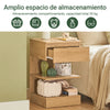 SoBuy FBT49-N Mesita de Noche con 1 cajón y 2 estantes Marron