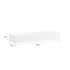 SoBuy FHK38-W Estantes de Pared con tira LED Perchero de pared con 2 cajones Blanco
