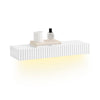SoBuy FHK38-W Estantes de Pared con tira LED Perchero de pared con 2 cajones Blanco