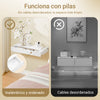 SoBuy FHK38-W Estantes de Pared con tira LED Perchero de pared con 2 cajones Blanco