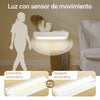 SoBuy FHK38-W Estantes de Pared con tira LED Perchero de pared con 2 cajones Blanco