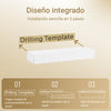 SoBuy FHK38-W Estantes de Pared con tira LED Perchero de pared con 2 cajones Blanco
