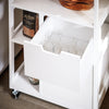 SoBuy FKW111-WN Carro de Almacenamiento con 2 Cajones y 3 Estantes 52 x 36 x 89 cm