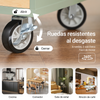 SoBuy FKW114-GR Carrito Auxiliar de Cocina con 2 cajones y 2 Puertas Verde