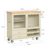SoBuy FKW114-MI Carrito Auxiliar de Cocina con 2 cajones y 2 Puertas