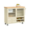SoBuy FKW114-MI Carrito Auxiliar de Cocina con 2 cajones y 2 Puertas