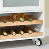 SoBuy FKW114-WN Carrito de Cocina Isla de Cocina con Ruedas Blanco y Natural 109×40×92cm