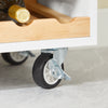 SoBuy FKW114-WN Carrito de Cocina Isla de Cocina con Ruedas Blanco y Natural 109×40×92cm