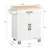 SoBuy FKW119-WN Carrito Auxiliar de Cocina con 2 Puertas 1 Cajón 1 Toallero