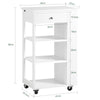 SoBuy FKW12-II-W Carrito Auxiliar de Cocina con 3 Estantes y 1 Cajón