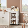 SoBuy FKW12-II-W Carrito Auxiliar de Cocina con 3 Estantes y 1 Cajón