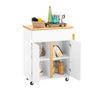 SoBuy FKW125-WN Carrito de Cocina con 1 Cajón y 2 Puertas 1 Toallero 74 x 40 x 85 cm