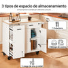 SoBuy FKW126-WN Carro Multiusos de Servicio con 3 puertas y 1 Toallero Blanco 105 x 46 x 92 cm