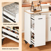 SoBuy FKW126-WN Carro Multiusos de Servicio con 3 puertas y 1 Toallero Blanco 105 x 46 x 92 cm